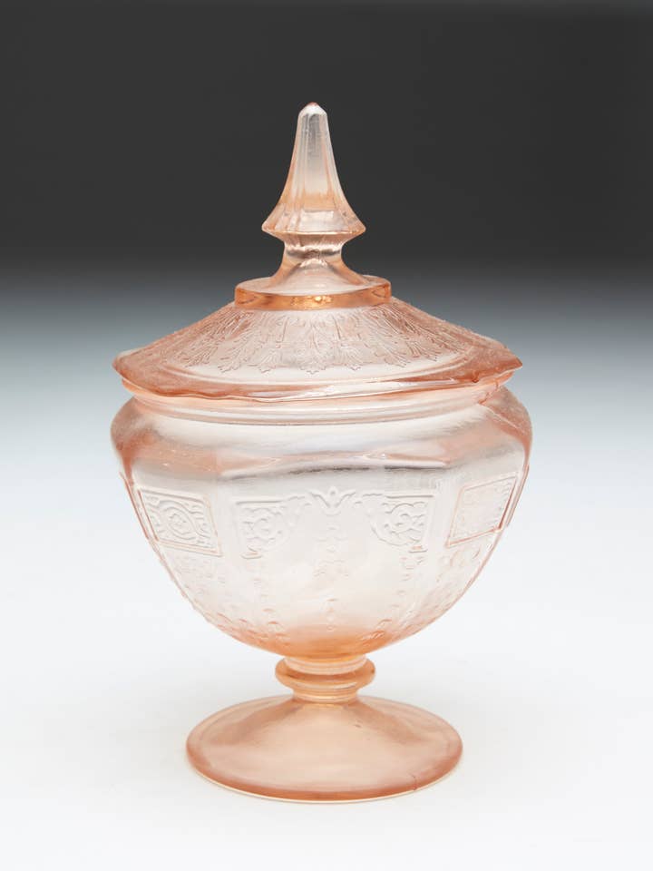 Covered Candy Jar, Pink for wholesale by AA Importing