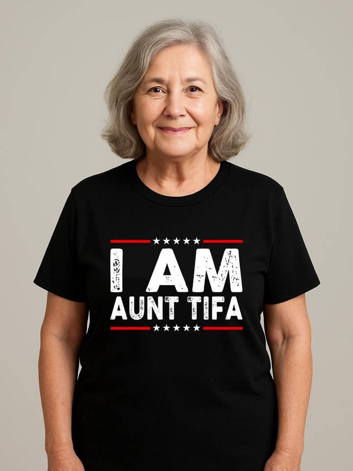 Glaime - Wholesale T-Shirt (Graphic) - Women's - Comfort Colors I Am Aunt Tifa Tee, Funny Aunt Tifa Sweater1