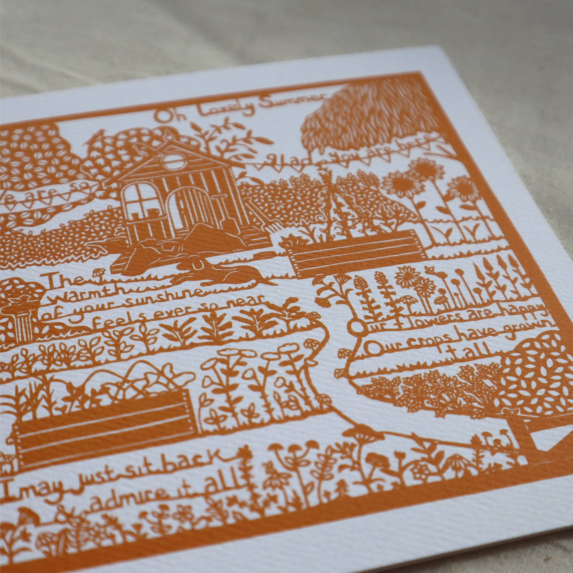 Gemma Barnett – wholesale Everyday greeting card – The Garden Series - Summer Garden card1