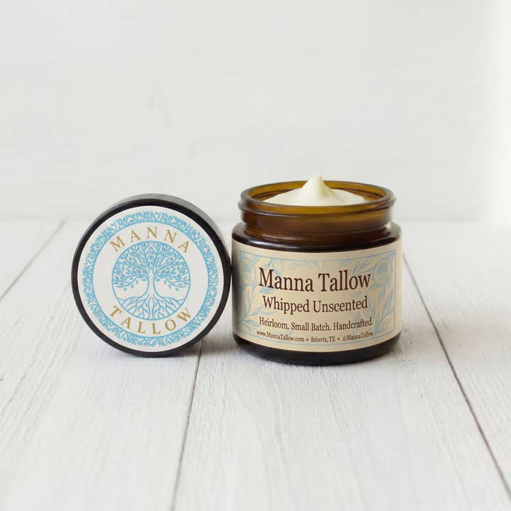 Unscented Whipped Tallow Moisturizer – Grass-Fed Tallow for Dry & Sensitive Skin for wholesale by Manna Tallow