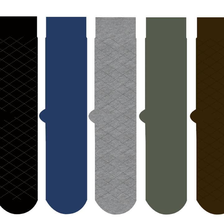 Herrstrumpor i bambu, 5-pack, ankelhöga - Blandade för wholesale av Urban Knit Slipper Socks & Gifts