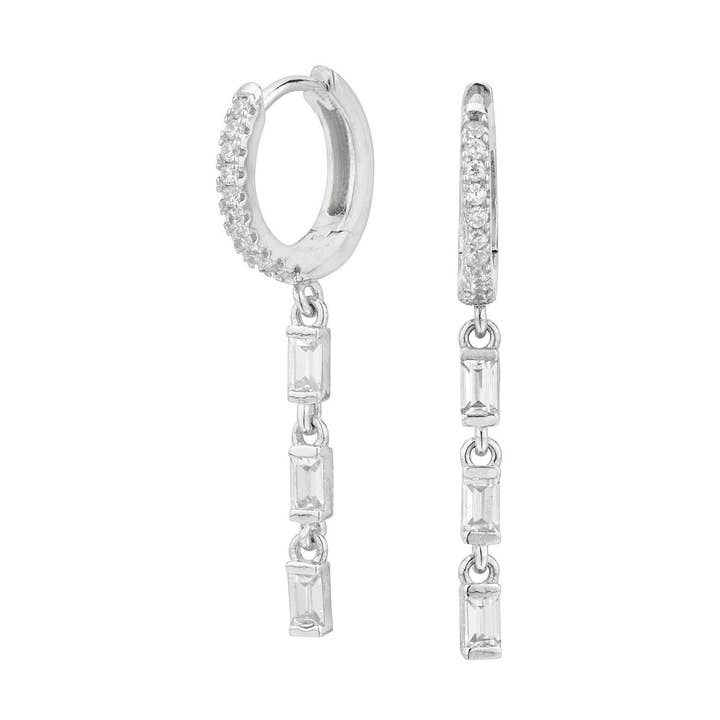 Earrings with Zirconia Silver Pendants for wholesale by Itemporality