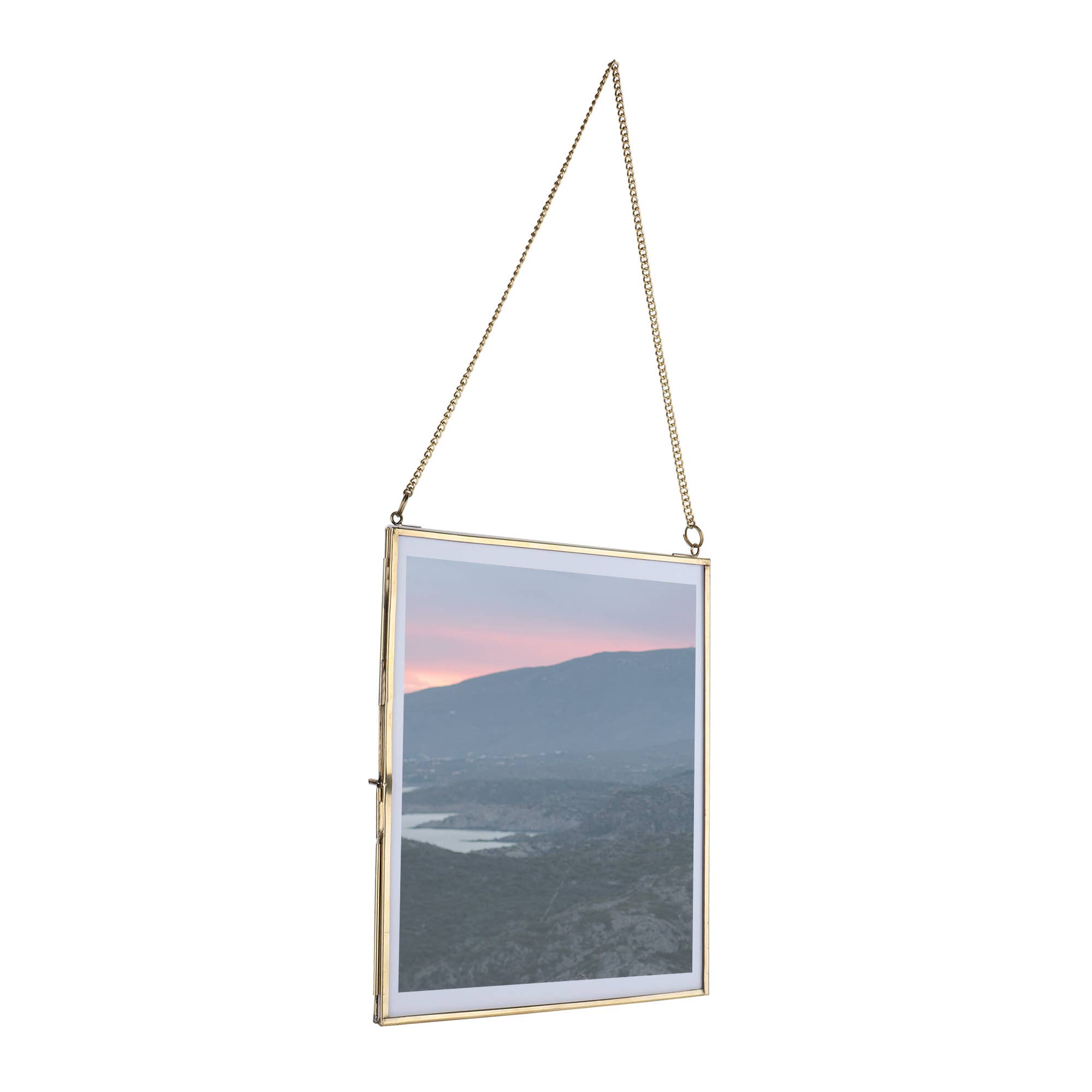 Alza – wholesale Picture frame – Hand-made real Brass and glass photo frame hanging 11