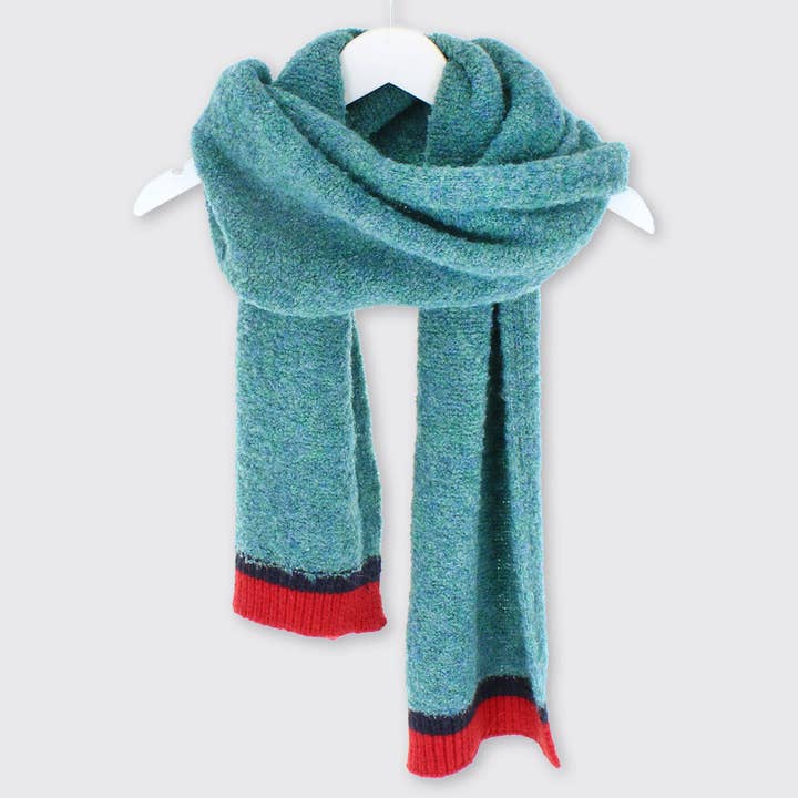 Men's Wool Blend Scarf - Teal Blue for wholesale by Forever England / Millie Mae