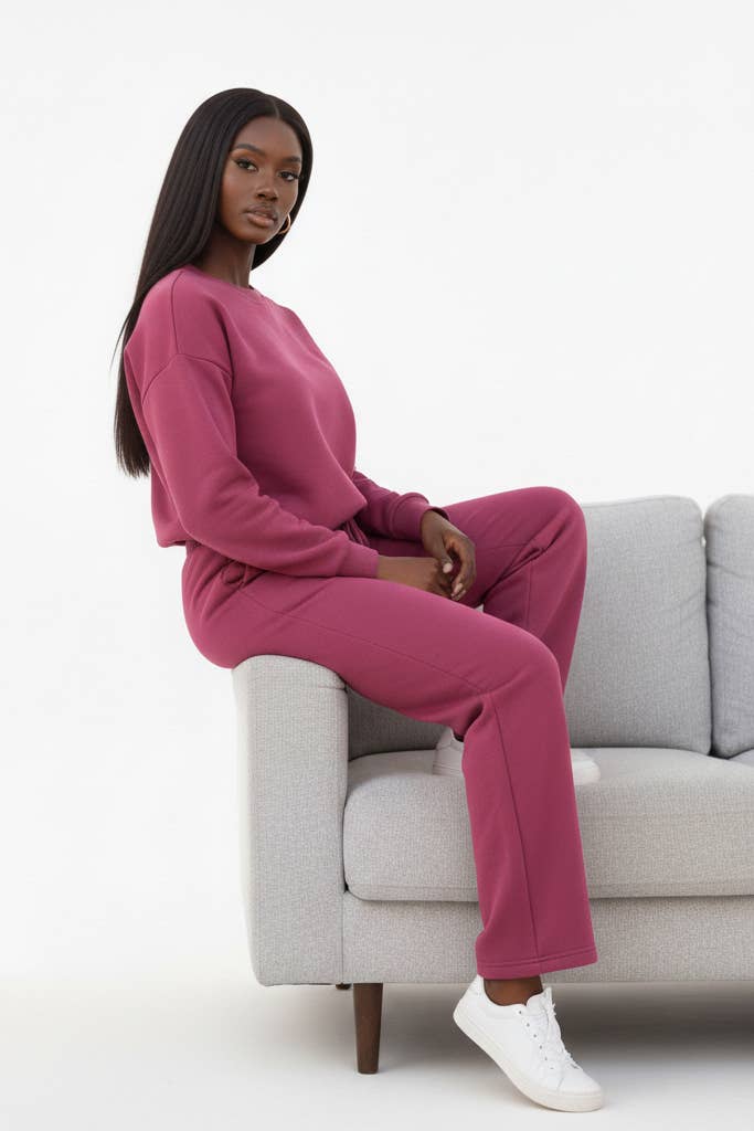 5besties inc - Vente Ensemble de vêtements d'intérieur – femme - ENSEMBLE DE DÉTENTE CONFORTABLE À JAMBE DROITE5