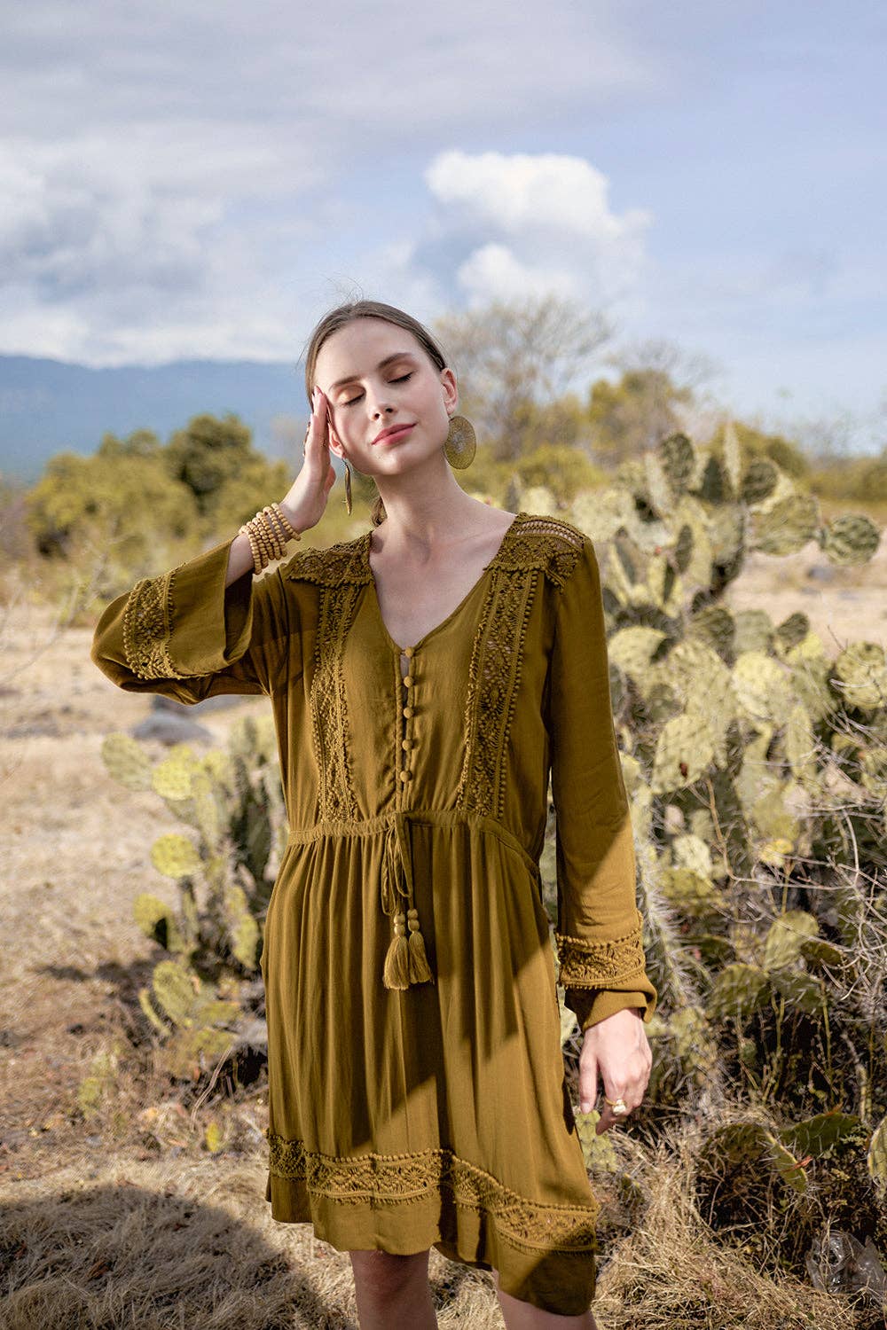 Adele Tunic Dress - Moss for wholesale on Faire6