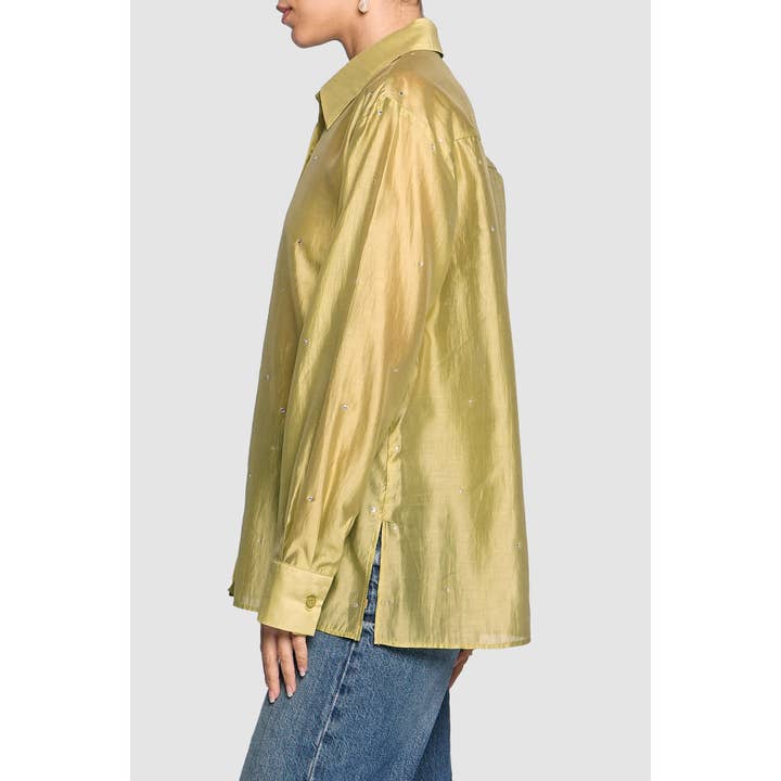 Sans Souci - Wholesale Buttoned-down shirt – Women's - ALL OVER RHINESTONE BUTTON DOWN SHIRT5