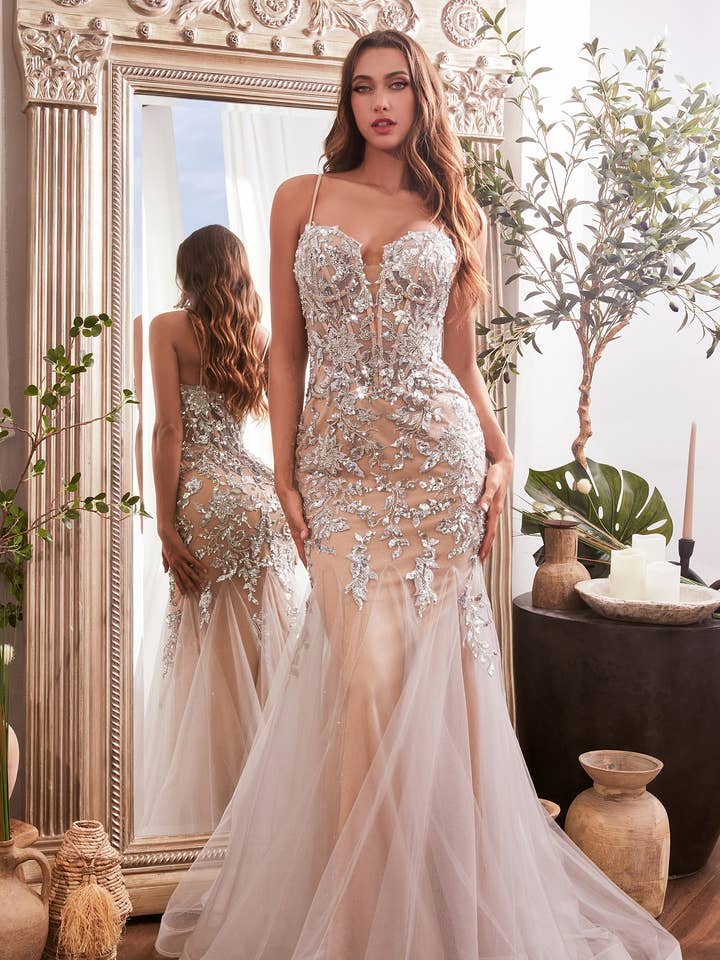 SEQUIN FLORAL PRINT MERMAID GOWN
for wholesale by Ladivine by Cinderella Divine