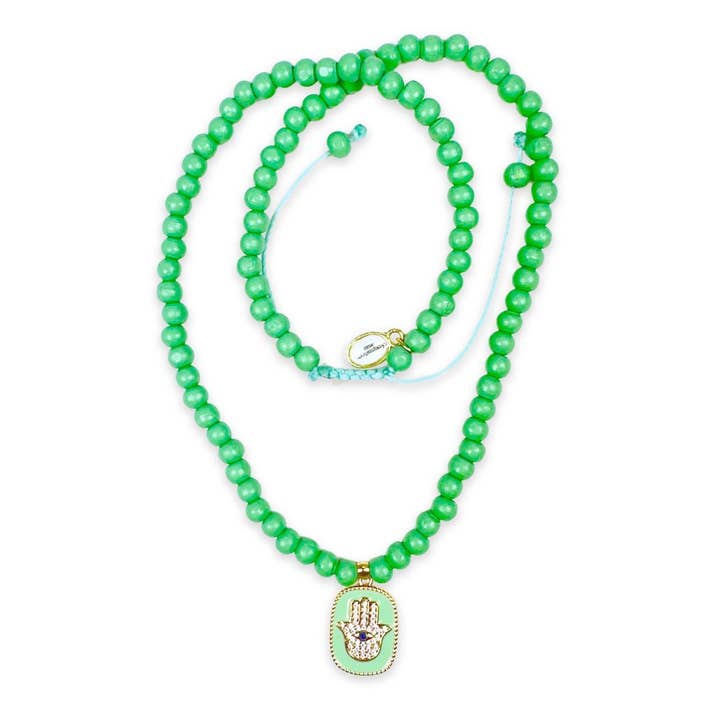 Collana Hamsa menta per la vendita all'ingrosso da parte di Escapulario