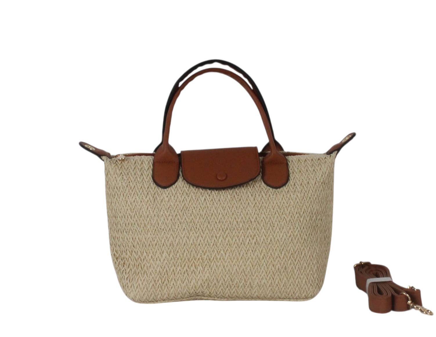 MIA LAROUGE – wholesale Top handle bag – women's – HAND BAG WITH RAFFIA MATERIAL.3