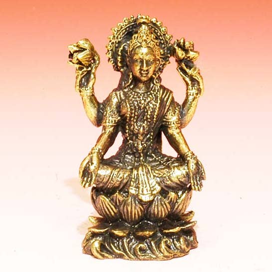 Lakshmi sentada en una figura de loto para venta al por mayor de R. Expo/Song of India