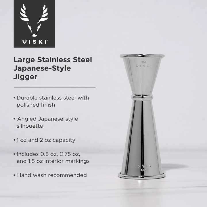 Viski - Wholesale Jigger - Harrison Large Stainless Steel Japanese Style Makoto Jigger5