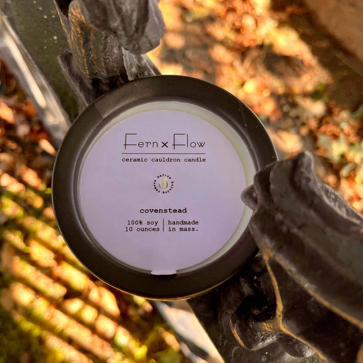 Fern x Flow Soy Candles + Home Fragrance - Wholesale Jar/Filled Candle - Halloween Cauldron Candle, Ceramic Soy Candle & Decor - 10oz4