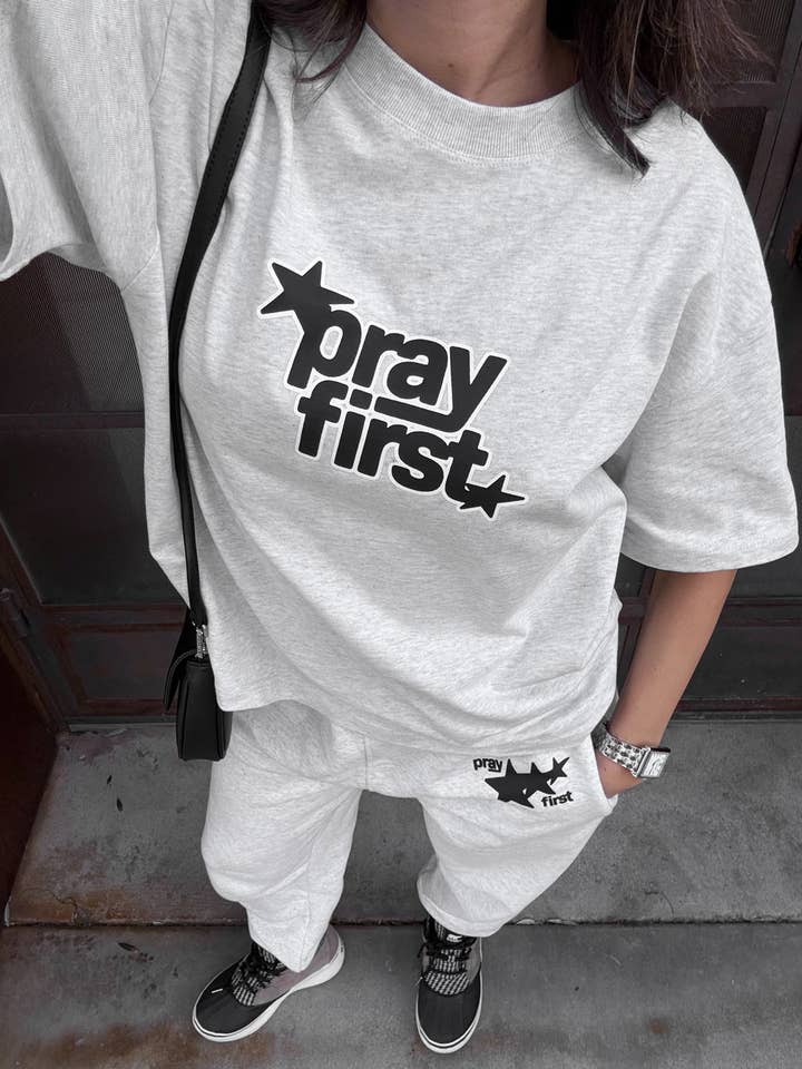 Reza Primeiro T-shirt Pesado por atacado de Elevated Faith