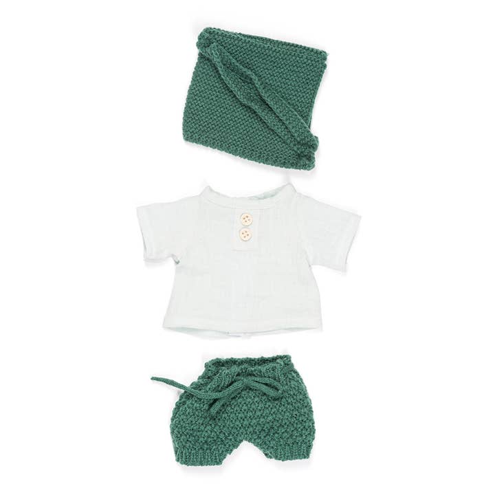 Forest Boy Doll Outfit Set 12 5/8" inch for wholesale by Miniland Educational