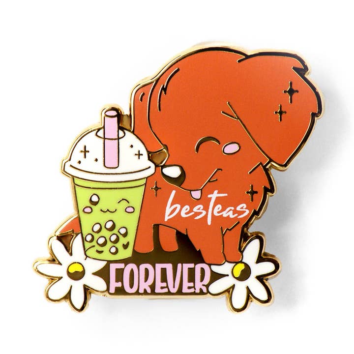 „Besteas Forever“ Golden Retriever Emaille Pin, Vatertag für den Großhandel von Flair Fighter