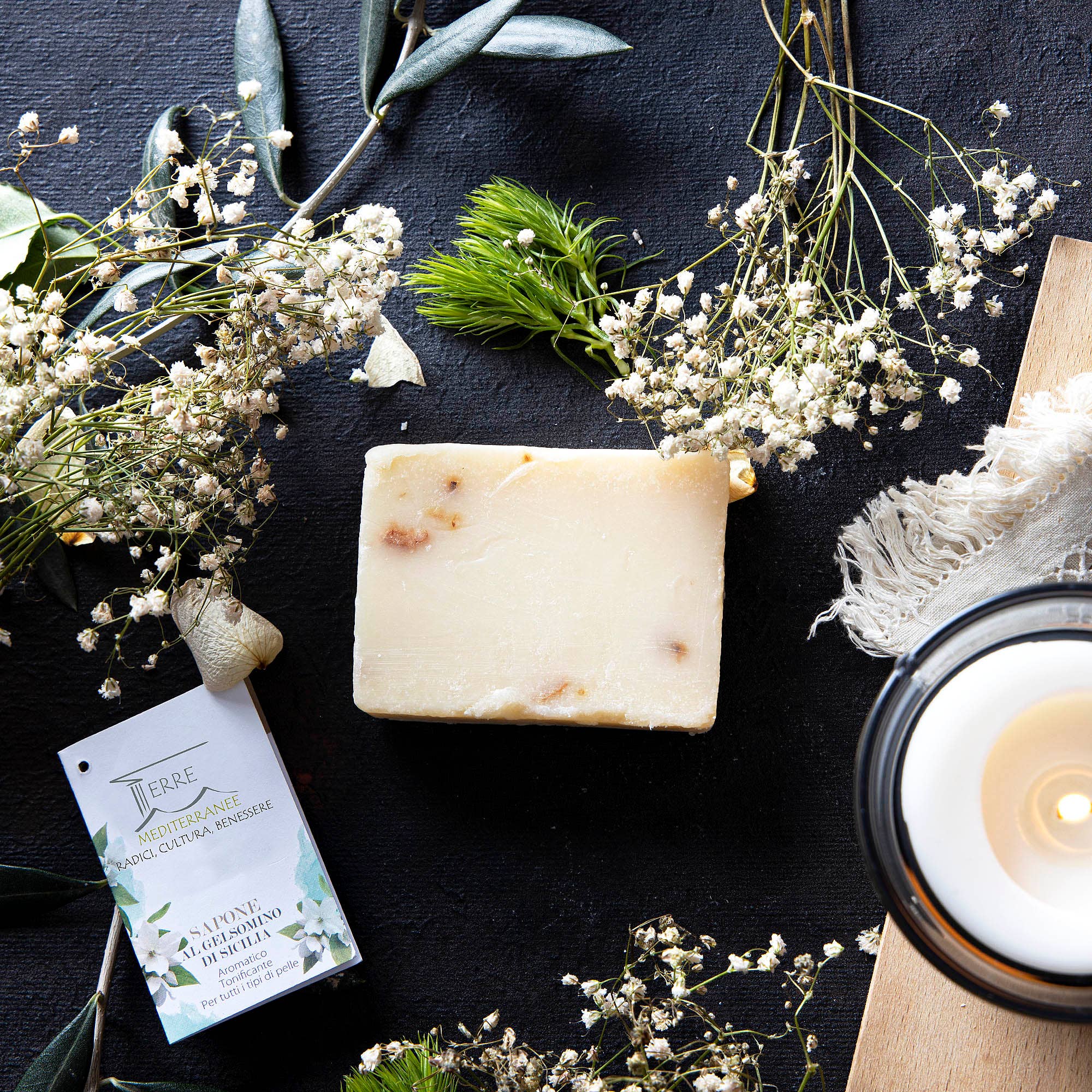 Terre Mediterranee - Venta al por mayor Pastilla de jabón - Jabón natural de jazmín siciliano1