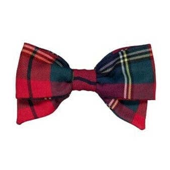 Bonnie, pasador para el cabello, en tartán azul marino y rojo para venta al por mayor de Kidiwi handmade