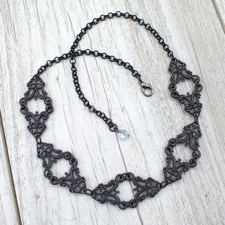 Victoriansk gate choker-halskæde for engroshandel hos Fizz