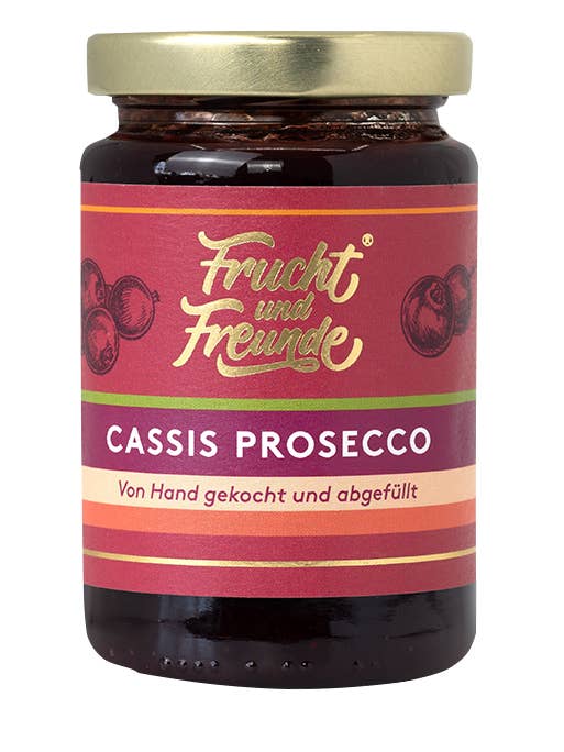 Cassis Prosecco Fruchtaufstrich für den Großhandel von Frucht und Freunde