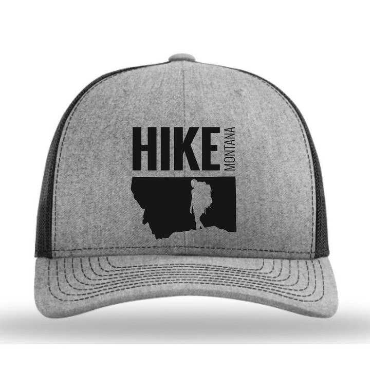 HIKE MONTANA - SNAPBACK HAT - HEATHER GRAY/BLACK for wholesale by Hunt Montana