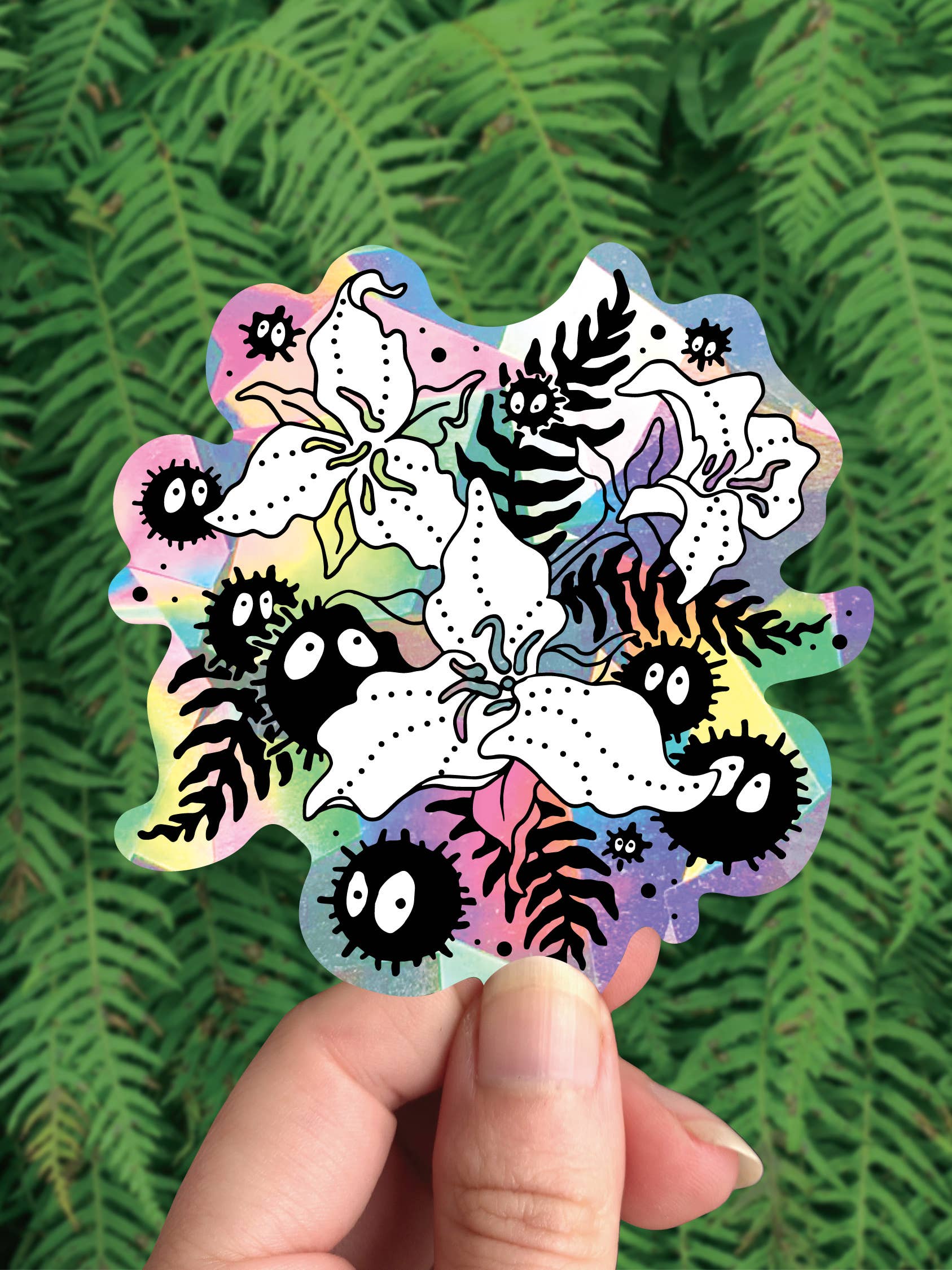 Crafted from Scratch - Wholesale Suncatcher - Soot Sprite - Rainbow Maker - Trillium Witch PNW Ghibli Art