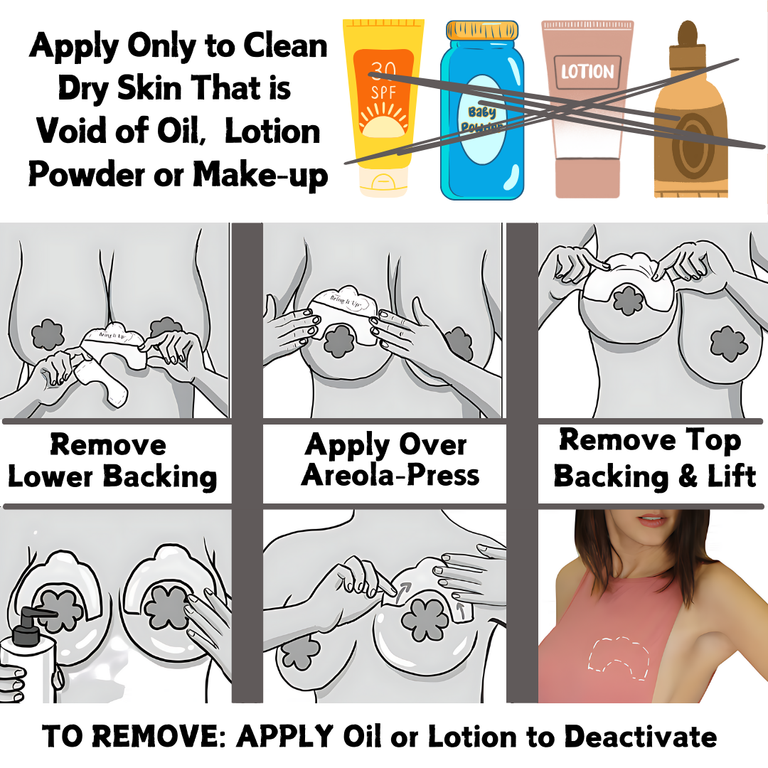 Bring It Up - Venta al por mayor Adhesivo para el pecho - Mujer - Cinta de levantamiento de senos instantánea original Bring It Up15