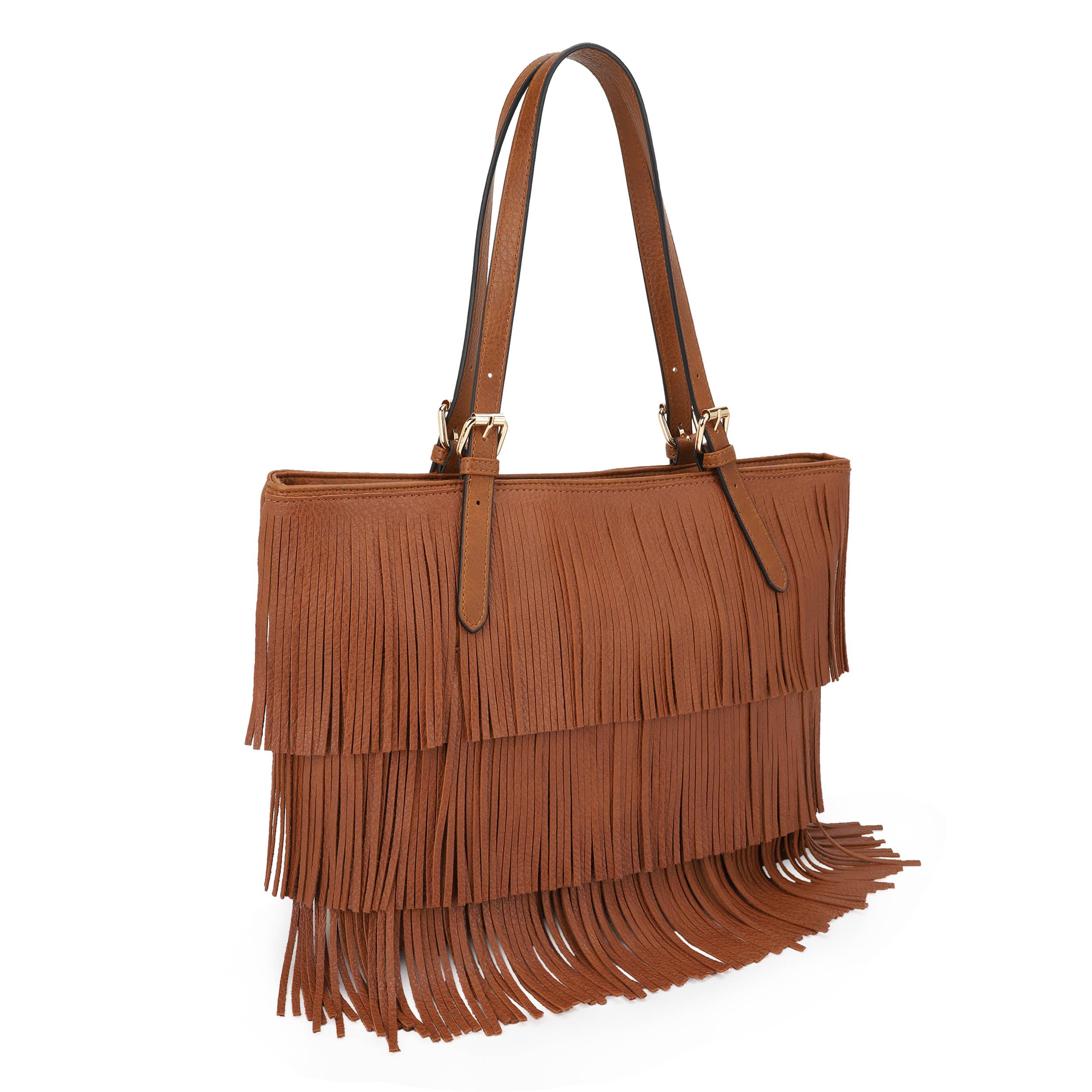 KAYLA+AVA - Vente Tote bag – femme - Sac fourre-tout Connie Fringe, fourre-tout décontracté de style bohème occidental9