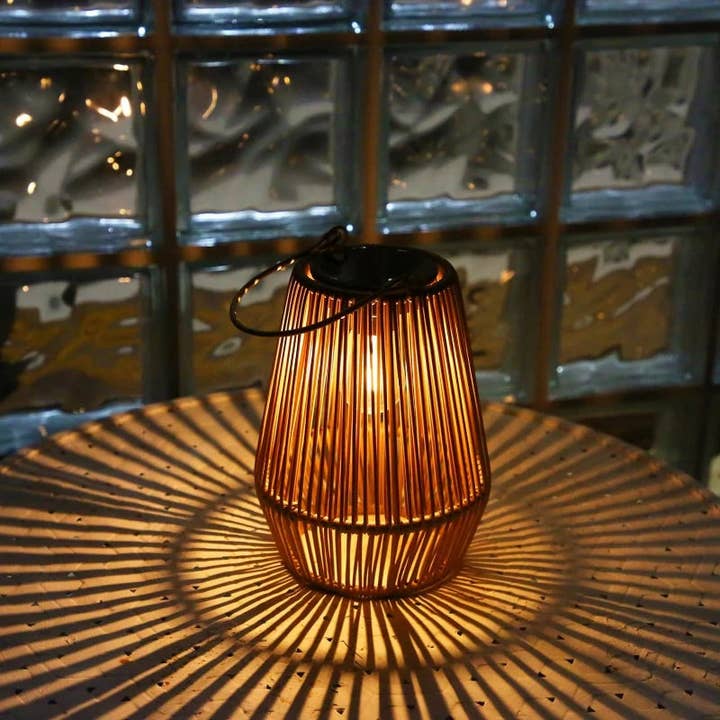 BRECK + FOX - Wholesale Outdoor/Lawn Light - Solar Rattan Lantern