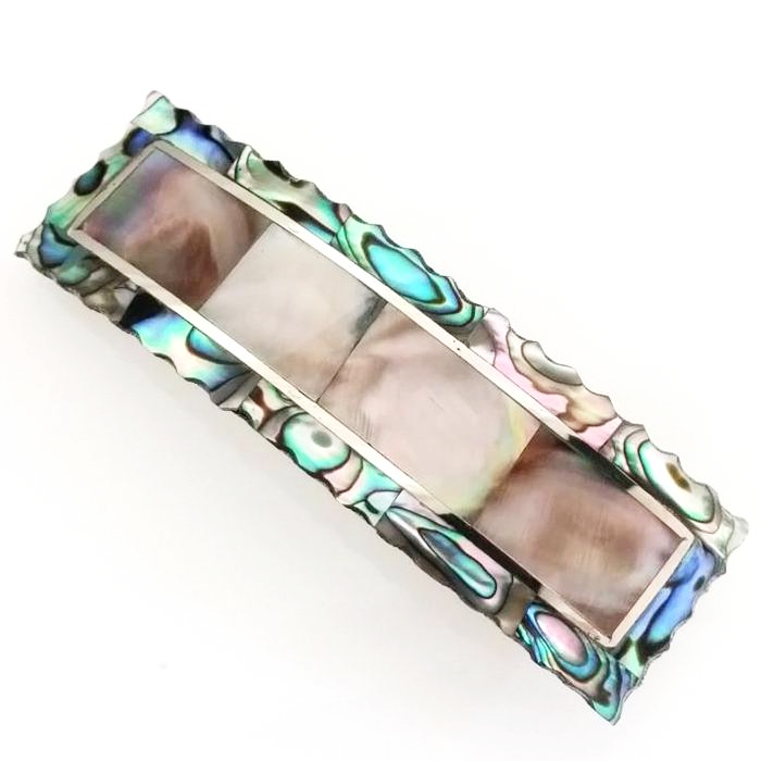 Costello International - Wholesale Barrette - Women's - Blue Pacific Abalone & Mother-of-Pearl Hair Clip Barrettes8
