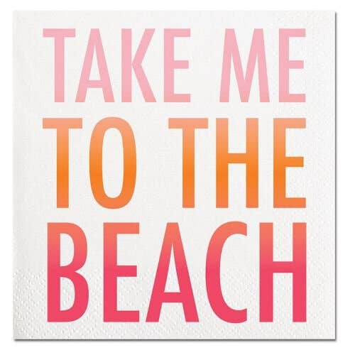Take Me to the Beach Cocktail Napkins (20) for wholesale by Kedziefest Parties