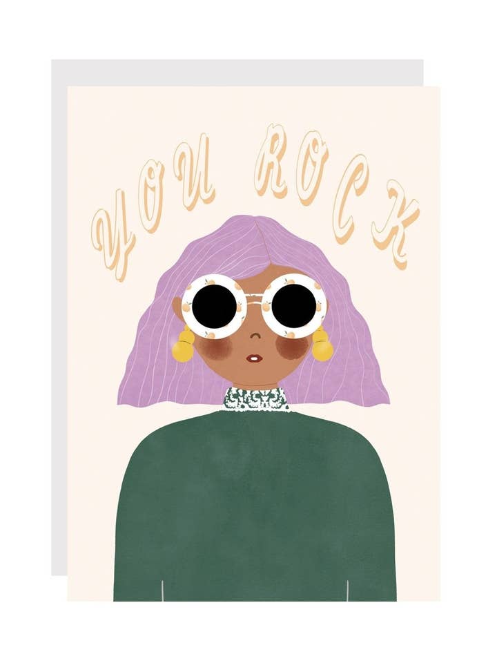 Greeting card - You rock for wholesale by Citron et Miel