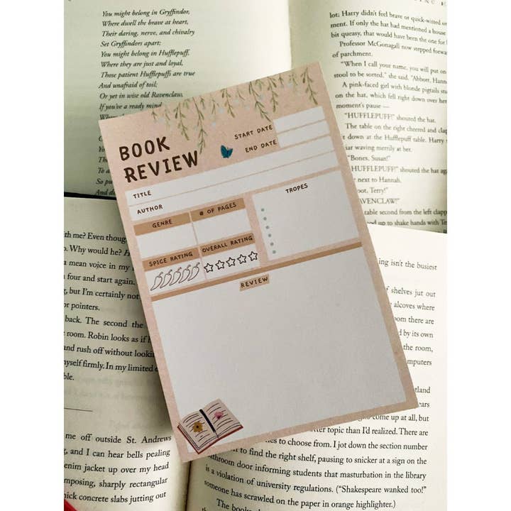 Savvy Book Collective - Wholesale Notepad - Book Review Notepad, 50 Pages, Nonadhesive