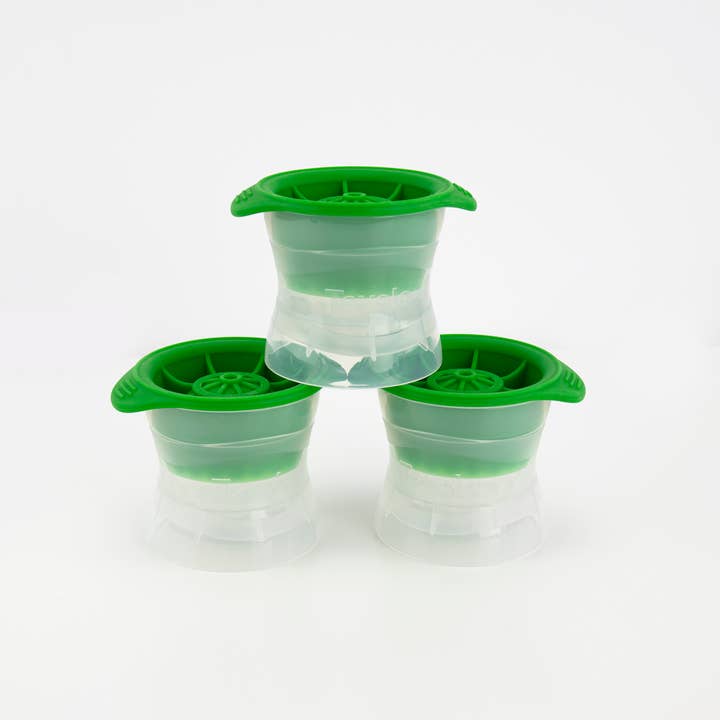 Ventures Int'l Products Inc. - Wholesale Ice Tray/Mold - TOVOLO® Golf Ball Ice Molds, Set of 3 - Spring Green