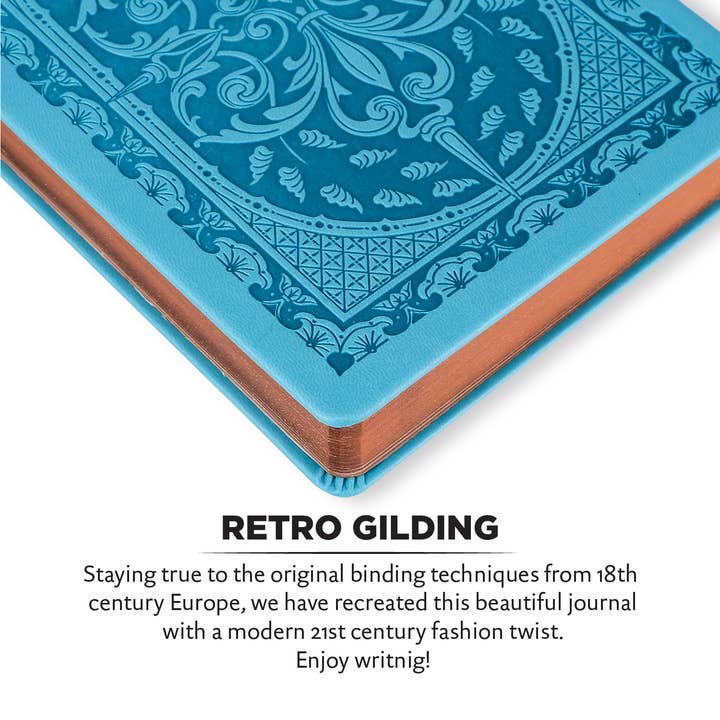 Victoria's Journals - Wholesale Journal/Diary - Victoria's Journals Vintage Style Diary/Notebook (Aqua Blue)