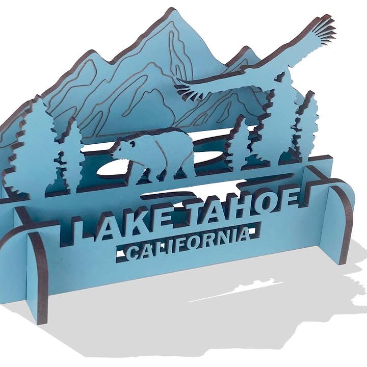 Lake Tahoe Wooden Kitset (Medium), 3D Puzzle for wholesale by LITTLE AND WOOD