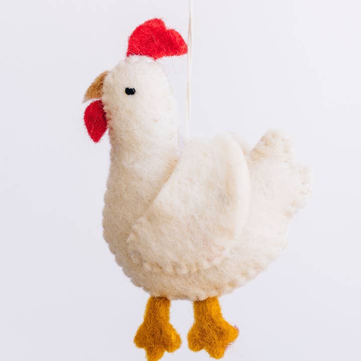 Nivas - Wholesale Ornament - Christmas Chicken Felt Ornament2