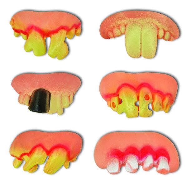 Goofy Teeth Soft Plastic Upper Teeth Assortment- 12/Pack for wholesale by Kipp Brothers