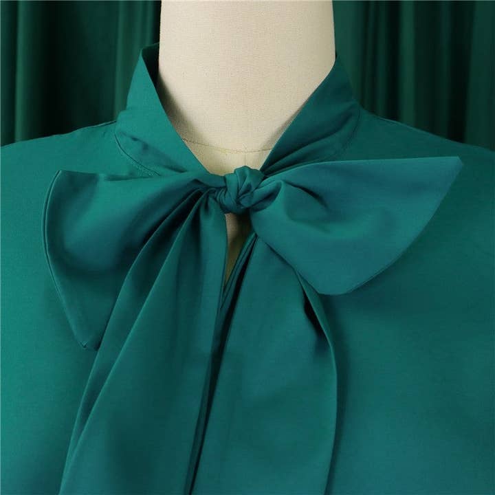 UZ Wholesale Store - Wholesale Dress - Women's - Stylish Ruffle Hem Trumpet Sleeve Dress5