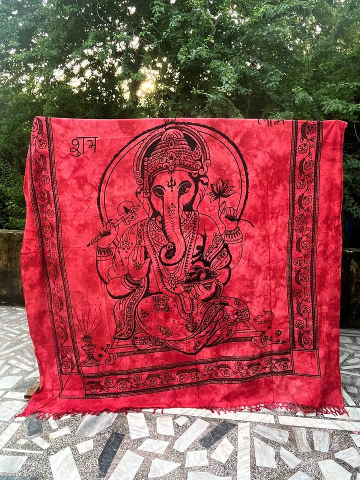 Unik indisk serigrafi sengetæppe i bomuld Queen for engroshandel hos Bhawana Handicrafts