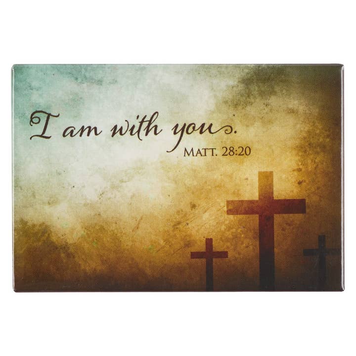 Magnet Crosses I am with You Matt. 28:20 for wholesale by Christian Art Gifts