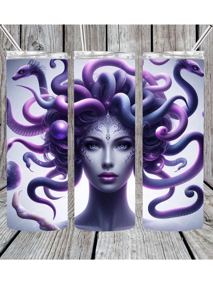 Copo de medusa roxo por atacado de Eclectic Wallflower Boutique
