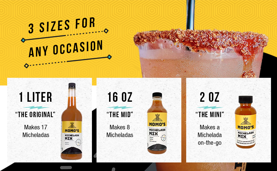 Momo's Michelada Mix - Wholesale Cocktail Mix/Syrup - Momo's Michelada Mix -2 ounce - single servings - samples6