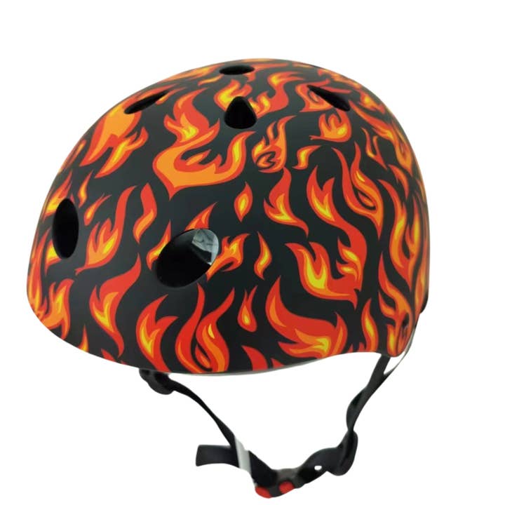 Kiddimoto – Großhandel Fahrrad/Roller – Kinder – Kiddimoto Flames Kinder-Fahrradhelm für 2- bis 10-Jährige