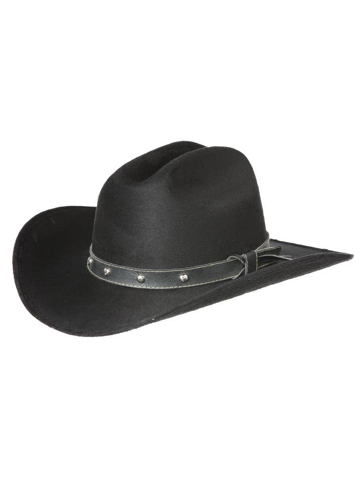 El General Suede Western Børnehat Sort 44243 for engroshandel hos El General Western Wear