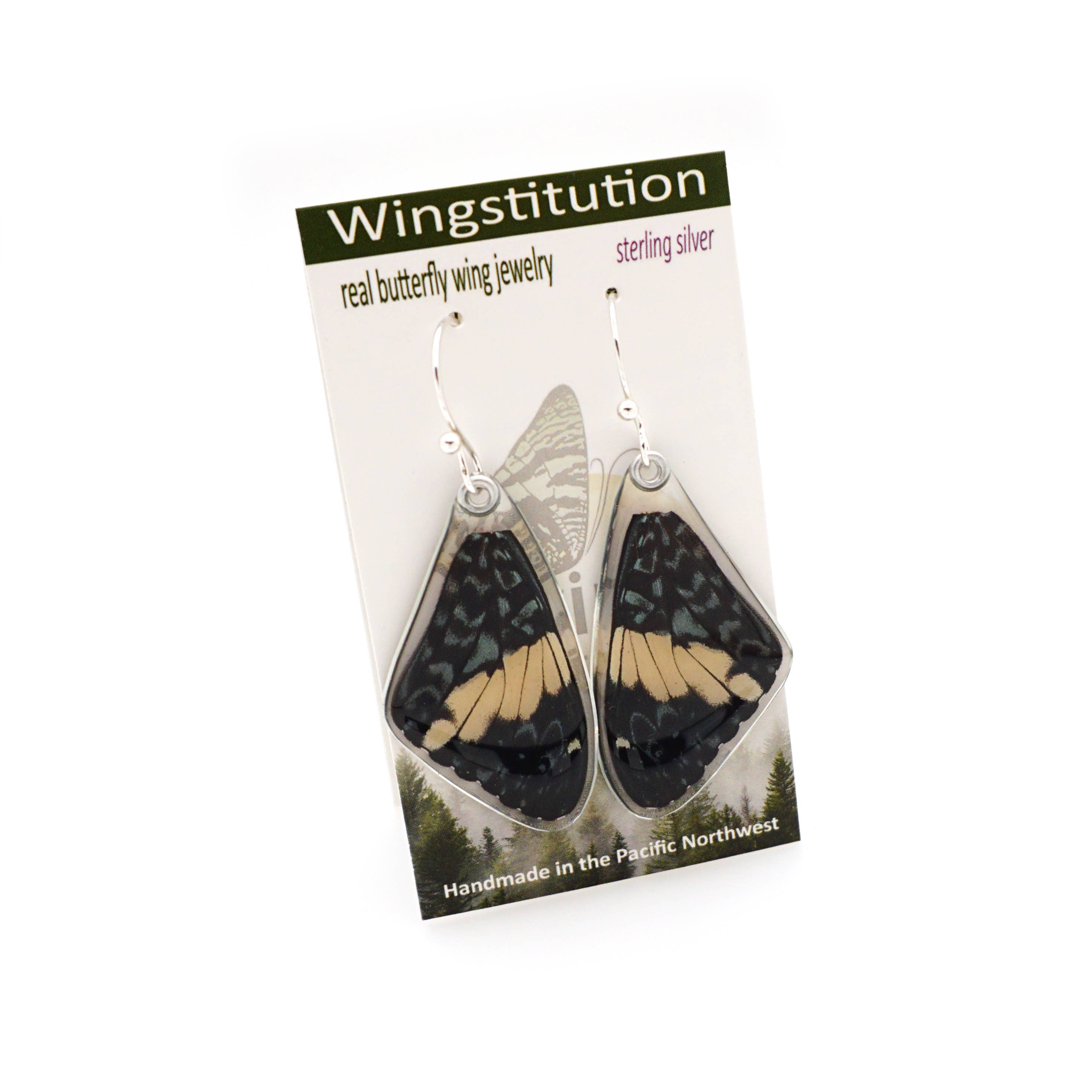 Wingstitution - Wholesale Dangle Earrings - 0580 Butterfly Earrings, Red Cracker, Top1