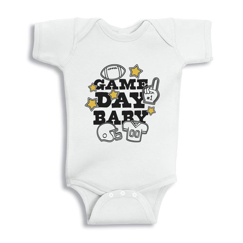 Itsy Bitsy Bella Co - Wholesale Bodysuit (Non-Footed) - Baby - Game Day Baby, Baby Bodysuit0