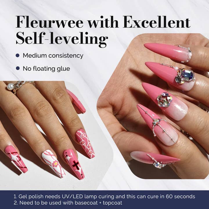 MELODYSUSIE - Wholesale Nail polish - Fleurwee Gel Nail Polish Plant-based - P45 Powder-Purslane2