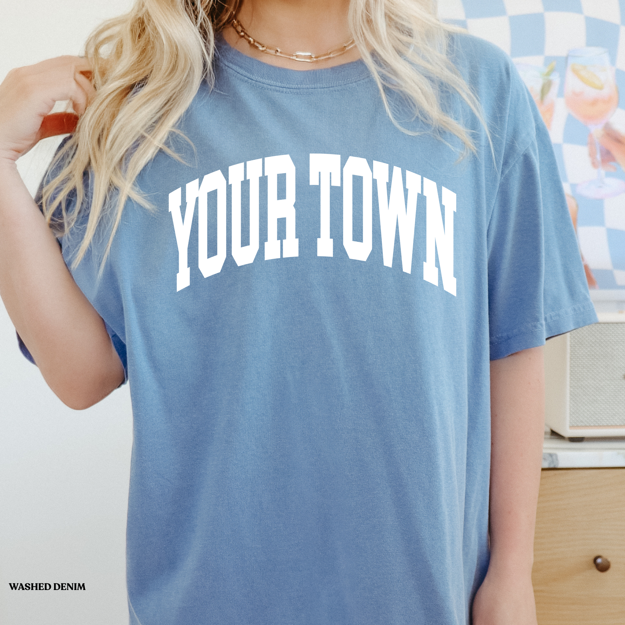 Faith & Life Christian Brands – Engroshandel T-shirt med print - Dame – Custom City Comfort Farver Heavyweight Hometown T-shirt14