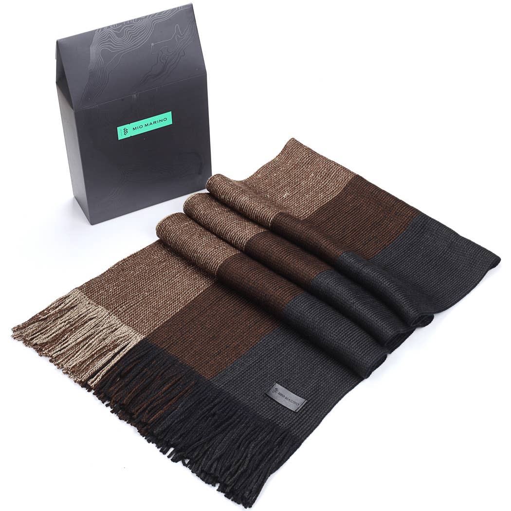 Mio Marino - Wholesale Scarf - Men's - King Striped Knit Scarf9